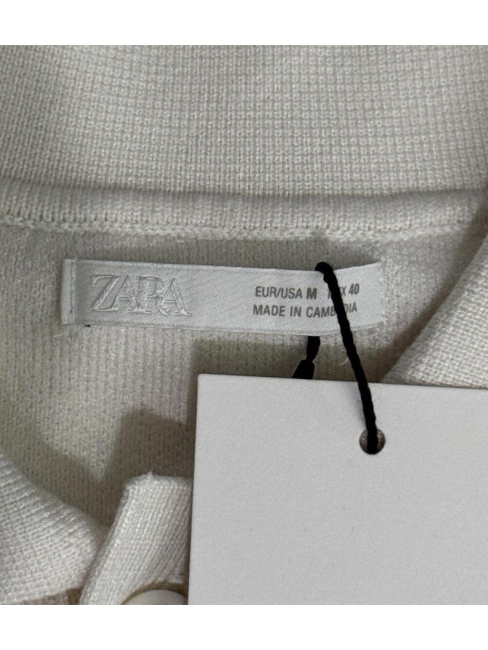 Zara Cream Polo-Neck Knit Sweater - Picture 14 of 14